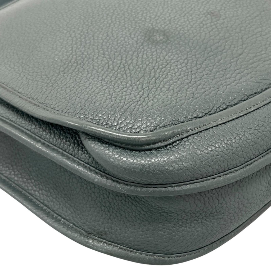 Hermes Evelyne 3 TGM Taurillon Clemence Leather Blue Shoulder Bag Silver — view 7