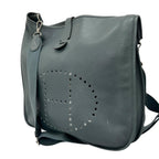Hermes Evelyne 3 TGM Taurillon Clemence Leather Blue Shoulder Bag Silver — view 4