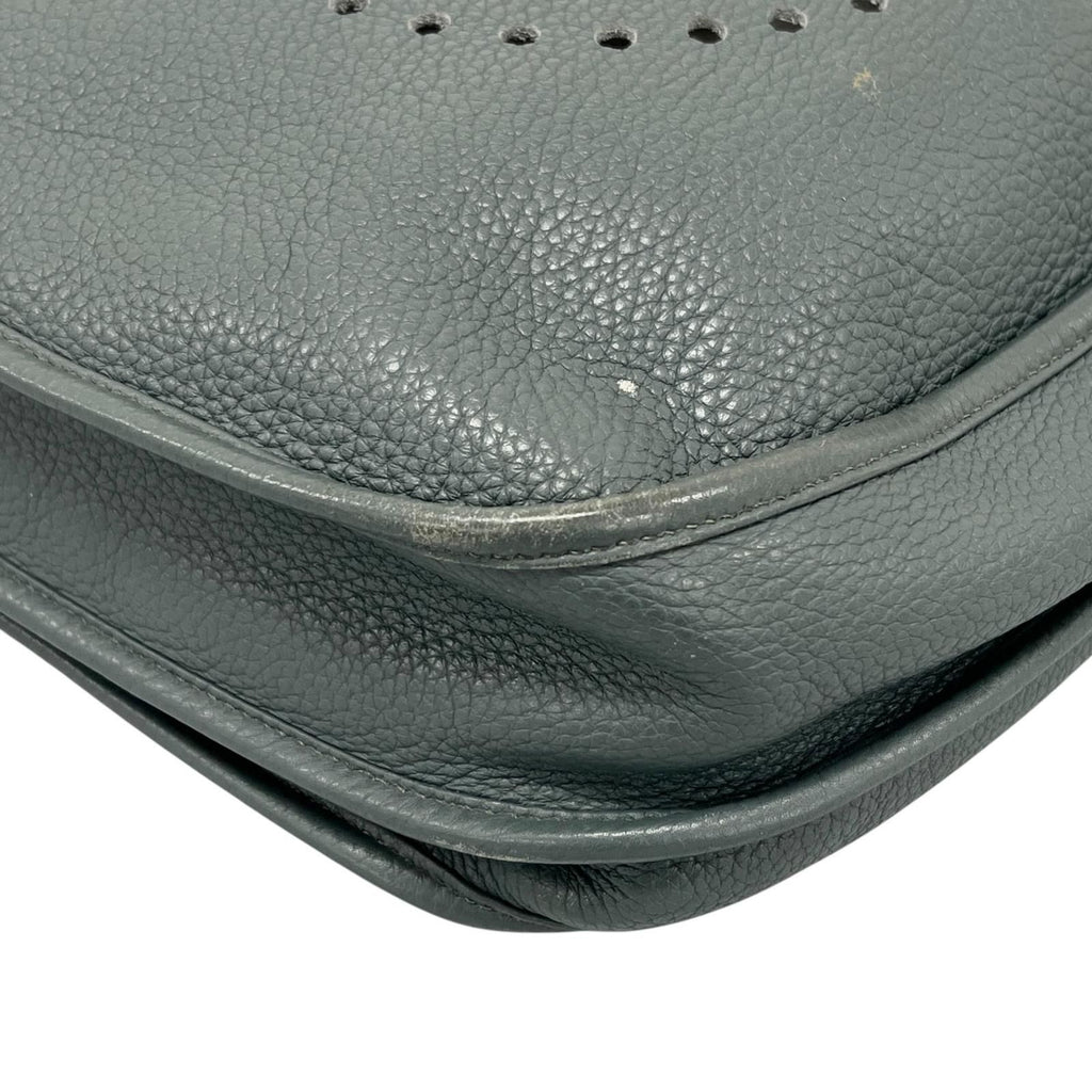 Hermes Evelyne 3 TGM Taurillon Clemence Leather Blue Shoulder Bag Silver — view 5