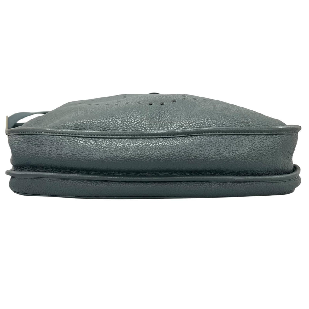 Hermes Evelyne 3 TGM Taurillon Clemence Leather Blue Shoulder Bag Silver — view 3