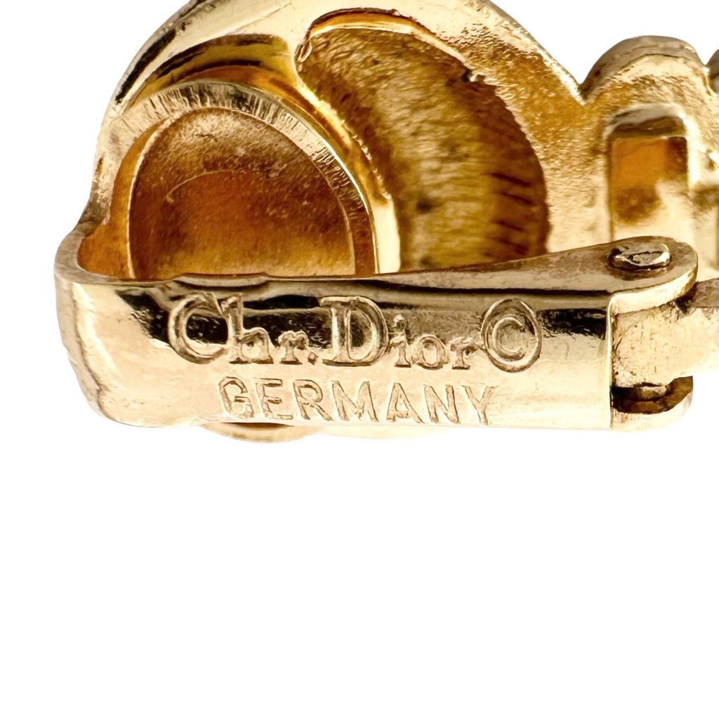 Dior Heart Motif Earrings Gold — view 6