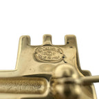 Chanel Heart Lock Gold Plated Pink Brooch — view 5
