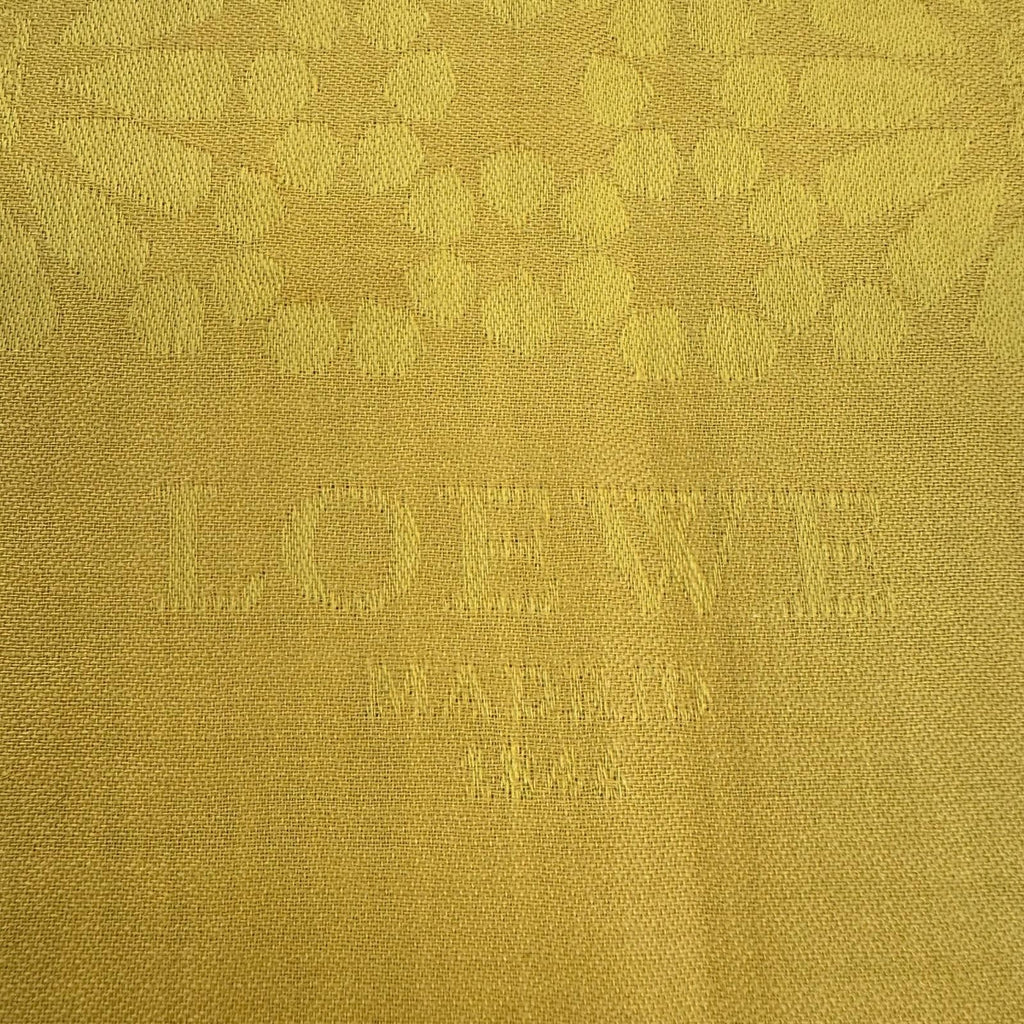 Loewe Anagram Flower Large Shawl Silk Wool Yellow Scarf — view 9