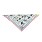 Hermes Carre 90 Noir Silk Pink White Scarf — view 4