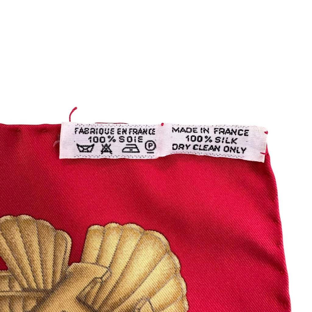 Hermes Carre 90 Automobile Silk Red Scarf — view 6