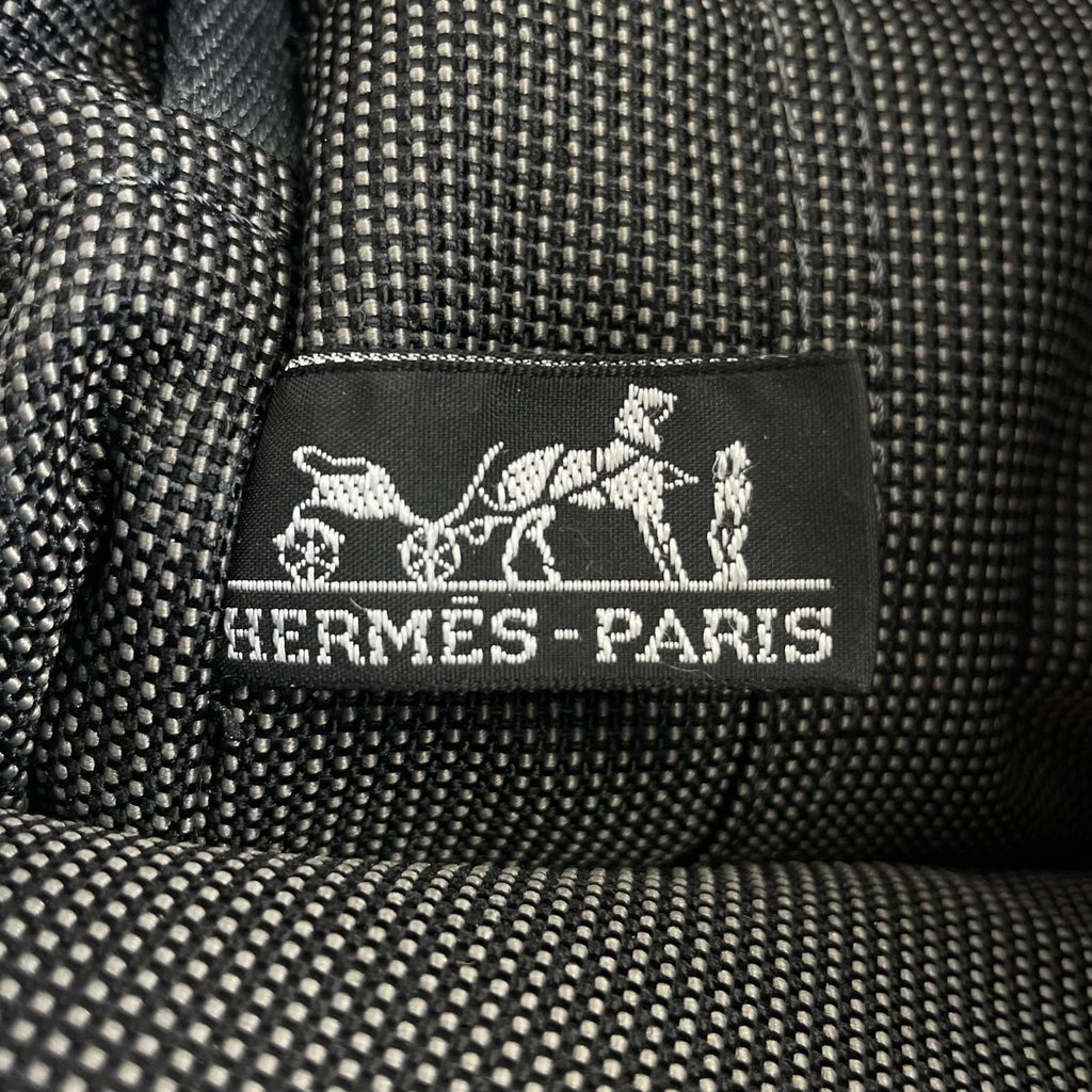 Hermes Her Line MM Canvas Cotton Gray Tote Silver — view 8