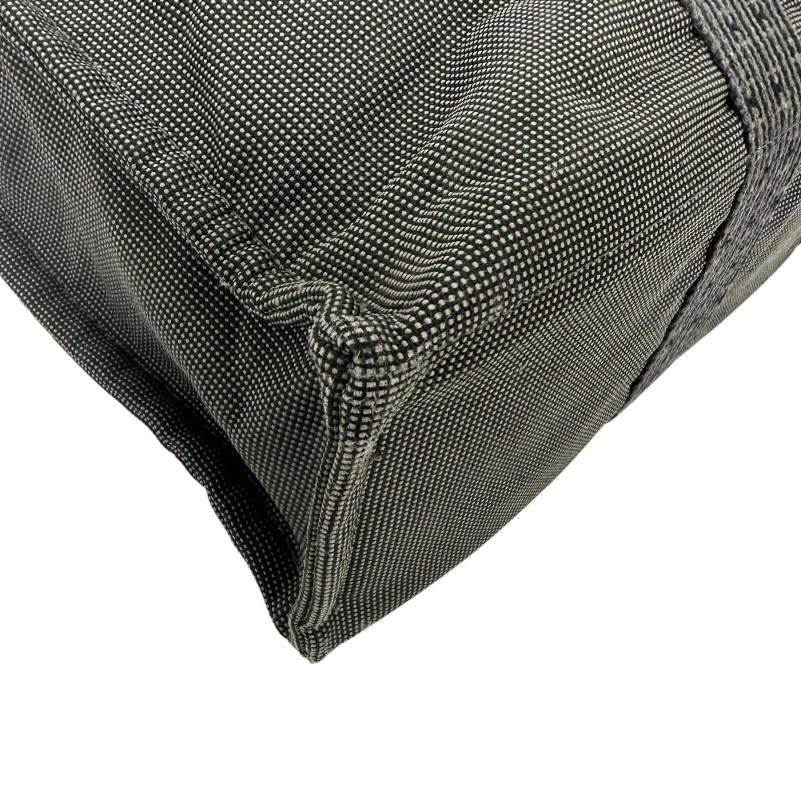 Hermes Her Line MM Canvas Cotton Gray Tote Silver — view 4