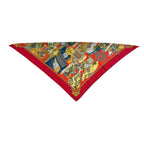 Hermes Carre 90 Automobile Silk Red Scarf — view 3