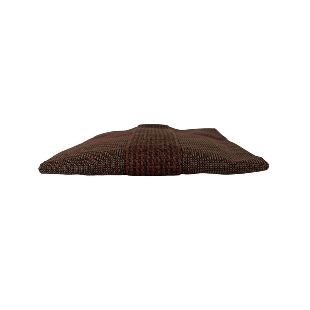 Hermes Her Line Pochette Canvas Cotton Brown Shoulder — view 3