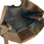 Hermes Her Line Pochette Canvas Cotton Brown Shoulder — view 8