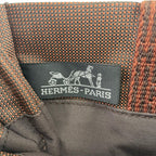 Hermes Her Line Pochette Canvas Cotton Brown Shoulder — view 7