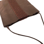 Hermes Her Line Pochette Canvas Cotton Brown Shoulder — view 6