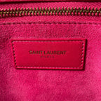 Saint Laurent Paris Sac de Jour Leather Pink Handbag Gold — view 7