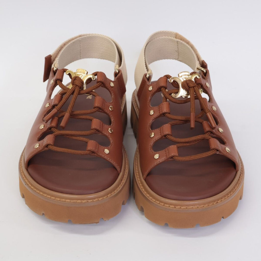 Celine Billi Chanki Sandals Calfskin & Textile — view 2