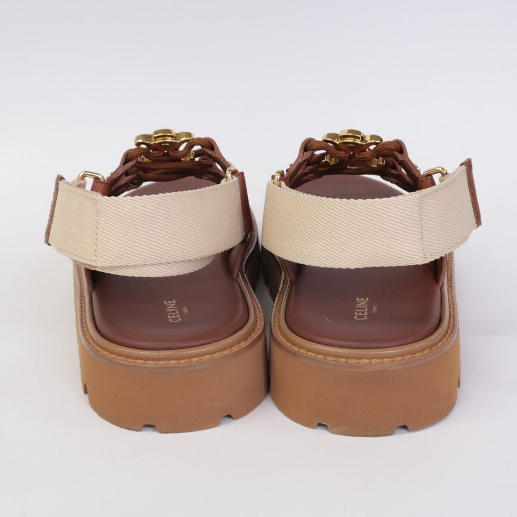 Celine Billi Chanki Sandals Calfskin & Textile — view 4