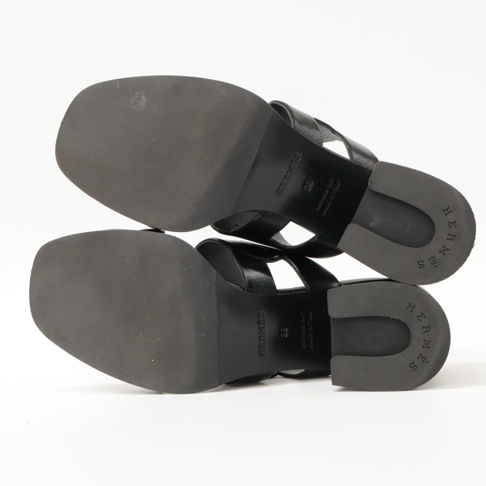 Hermes Gaby 60 Chene Gourmette Torsade Chunky Heels — view 7