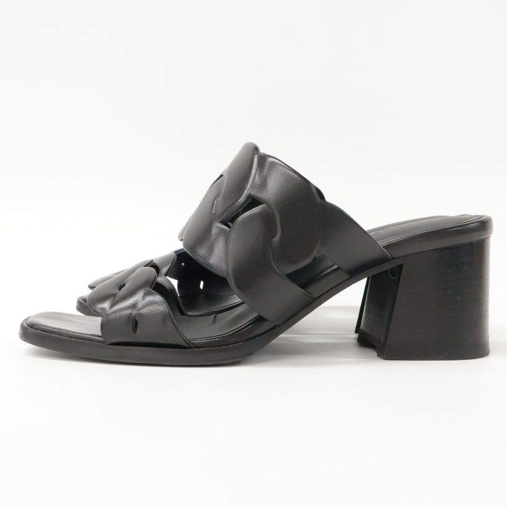 Hermes Gaby 60 Chene Gourmette Torsade Chunky Heels — view 3
