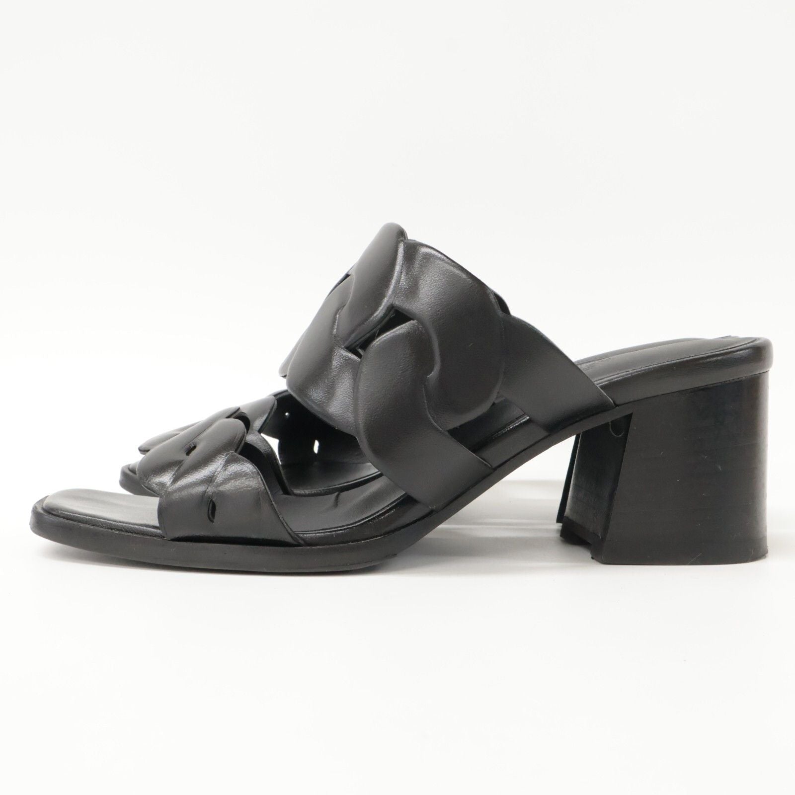 Hermes Gaby 60 Chene Gourmette Torsade Chunky Heels — view 3