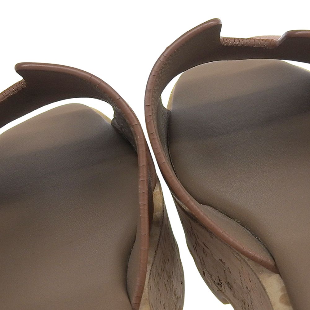 Hermes Platform Sandals Brown — view 3