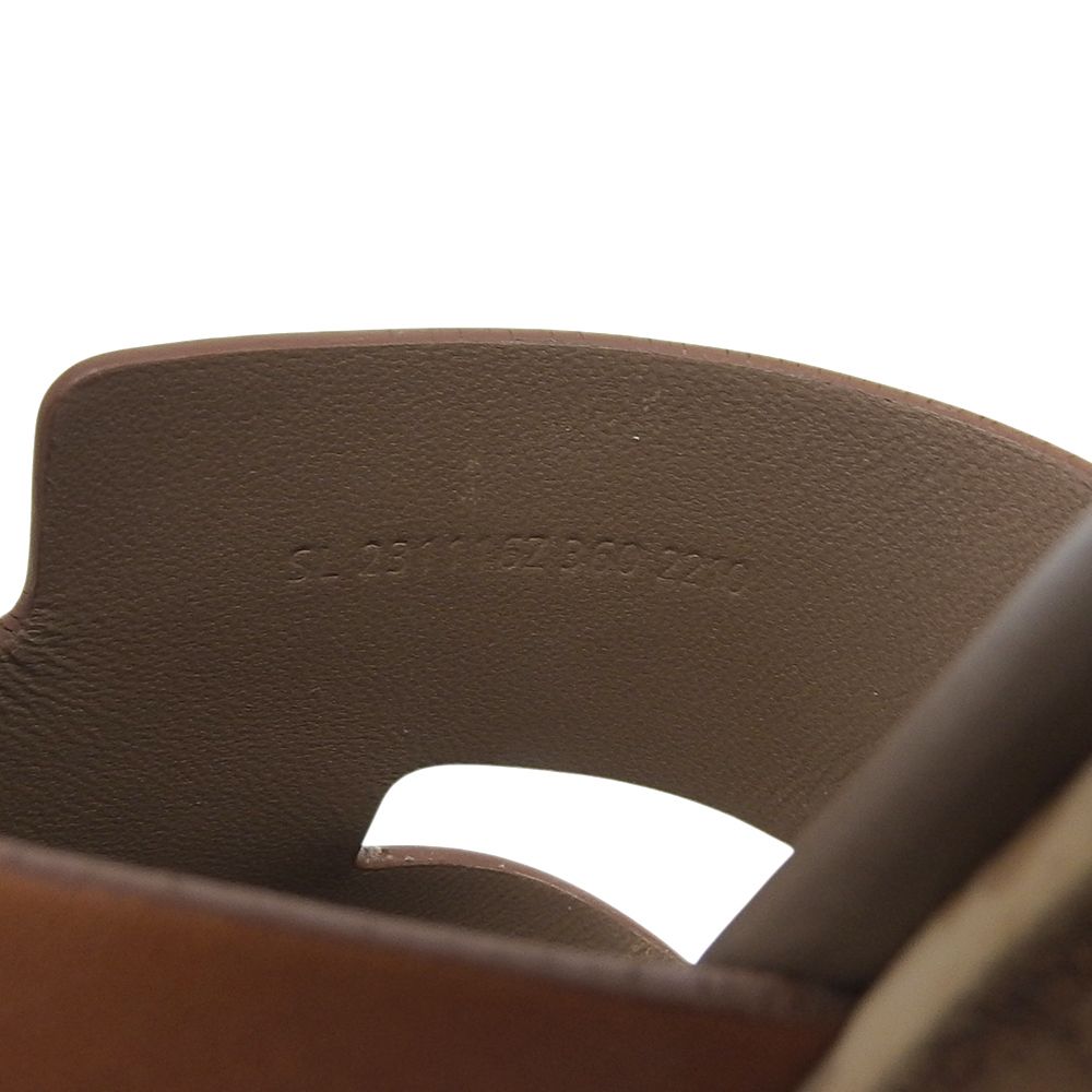 Hermes Platform Sandals Brown — view 6