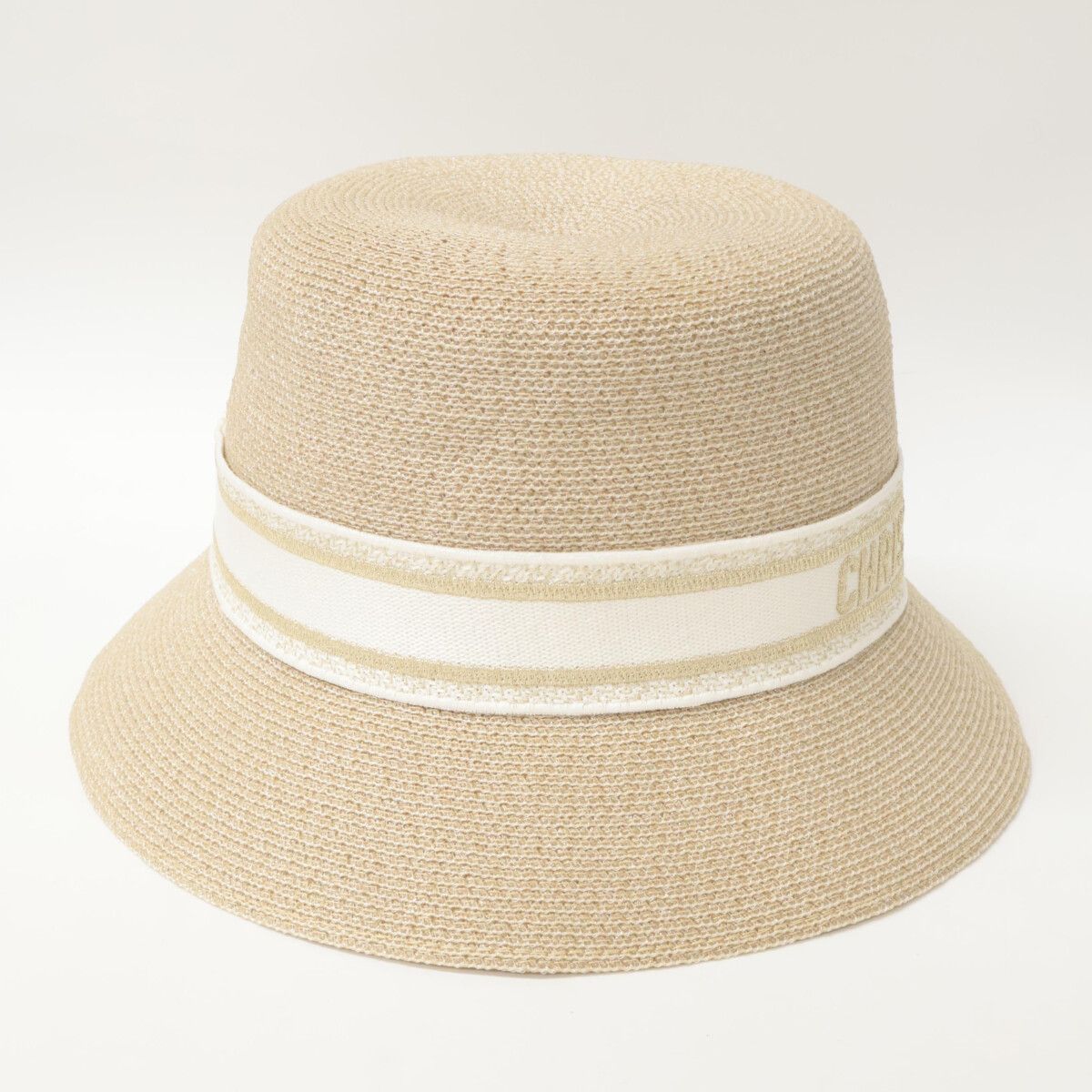 Dior Esort Resort Logo Tape Straw Hat 57 — view 4