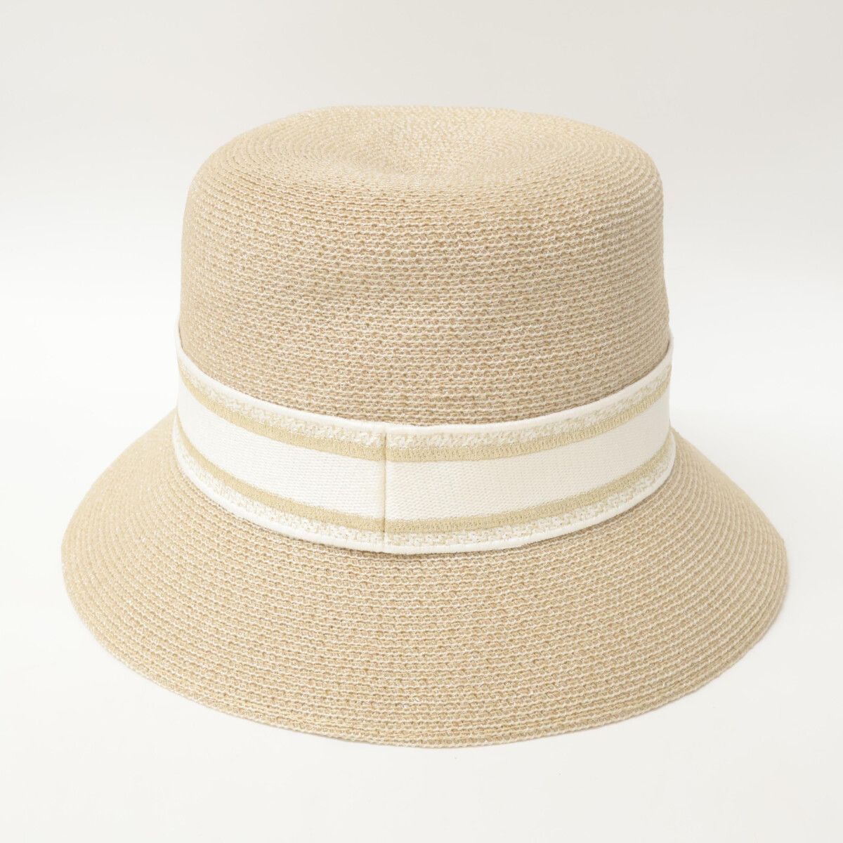 Dior Esort Resort Logo Tape Straw Hat 57 — view 3