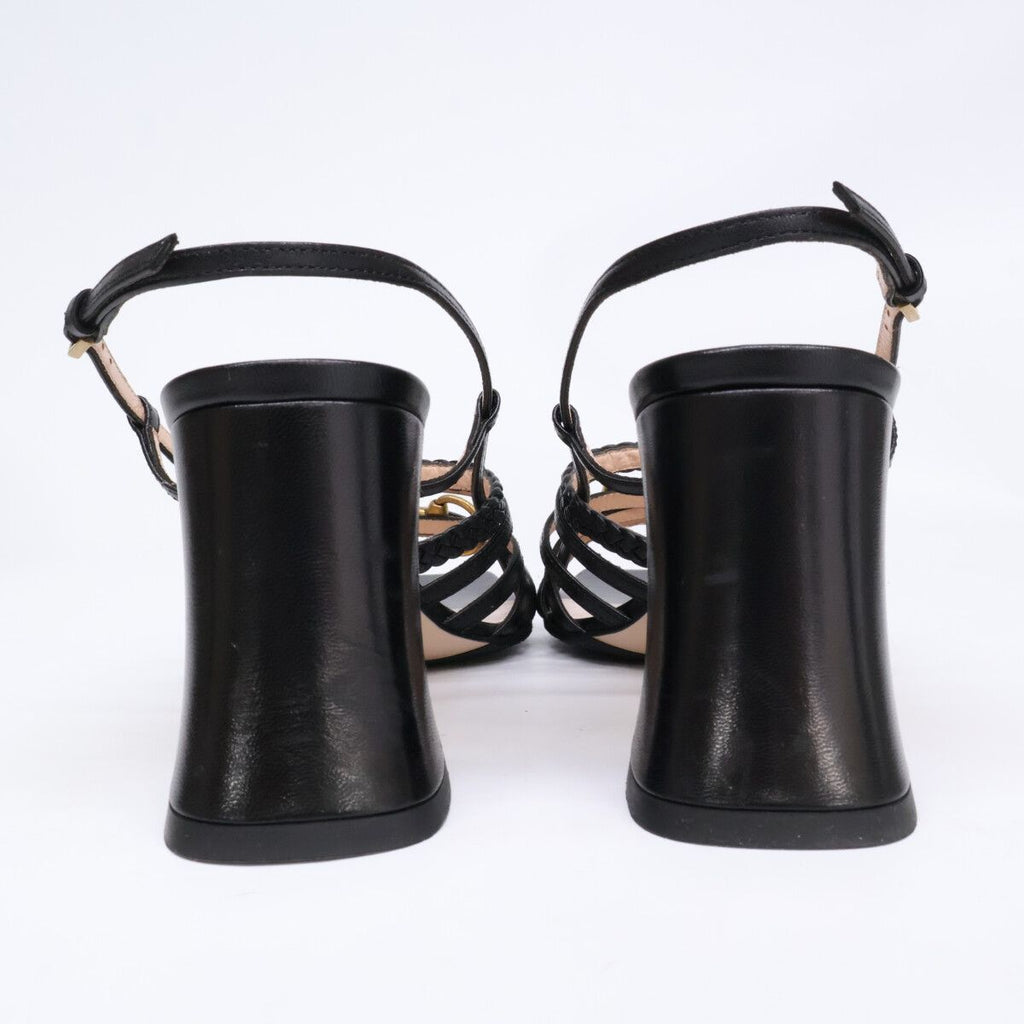 Gucci Horsebit Square Toe Leather Sandals — view 3