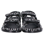 Chanel CC Logo Tweed Leather Flat 36c — view 2