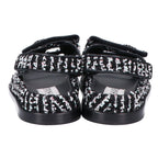 Chanel CC Logo Tweed Leather Flat 36c — view 4
