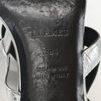 Hermes Bikini Sandal Chaine D'ancre Motif Metallic Nappa Chunky Heels — view 8
