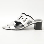 Hermes Bikini Sandal Chaine D'ancre Motif Metallic Nappa Chunky Heels — view 3