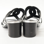 Hermes Bikini Sandal Chaine D'ancre Motif Metallic Nappa Chunky Heels — view 4