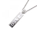 Tiffany & Co Necklace Bar Drop 18k White Gold Diamond
