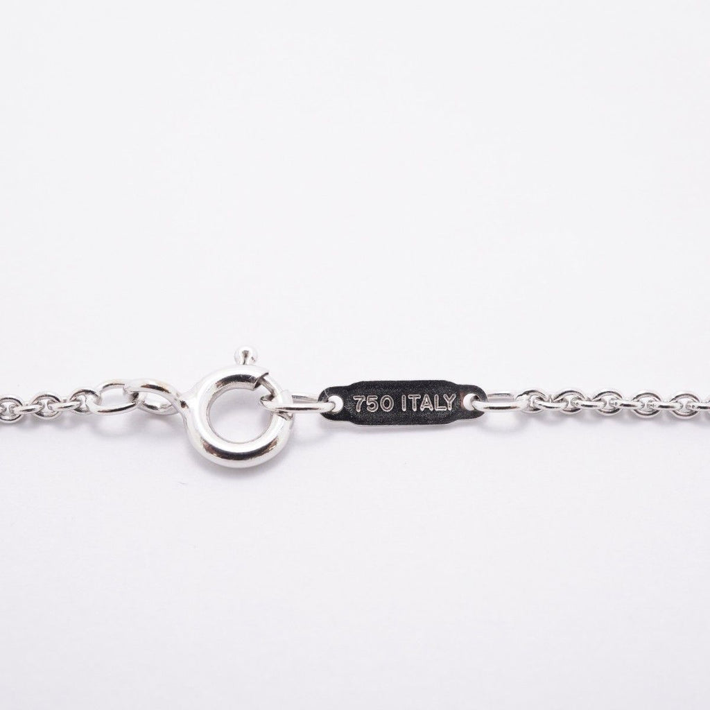 Tiffany & Co Necklace Bar Drop 18k White Gold Diamond — view 5