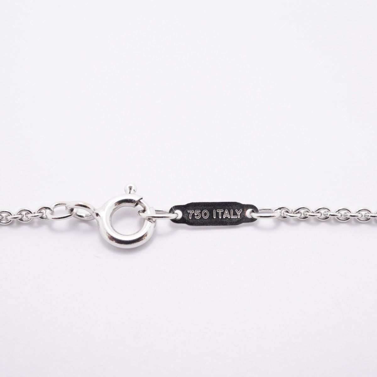 Tiffany & Co Necklace Bar Drop 18k White Gold Diamond — view 5