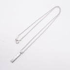 Tiffany & Co Necklace Bar Drop 18k White Gold Diamond — view 3