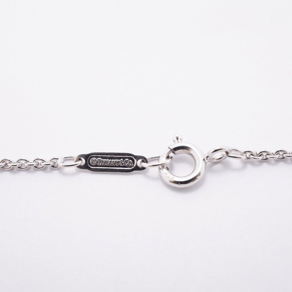 Tiffany & Co Necklace Bar Drop 18k White Gold Diamond — view 4