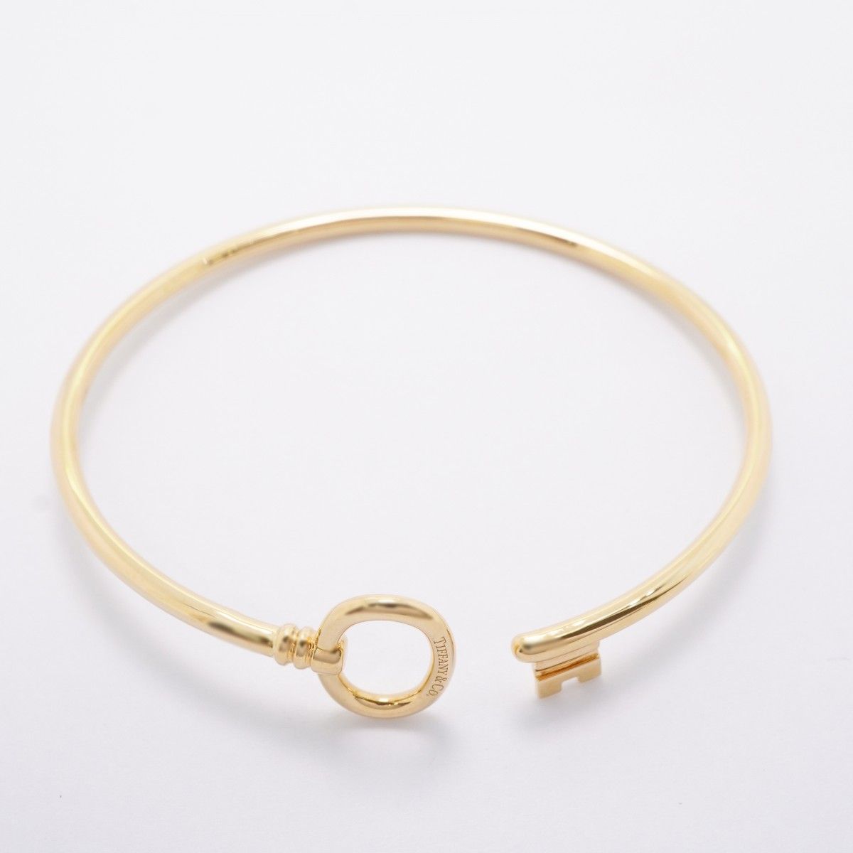 Tiffany & Co Bangle Key Wire 18k Yellow Gold Bracelet — view 3