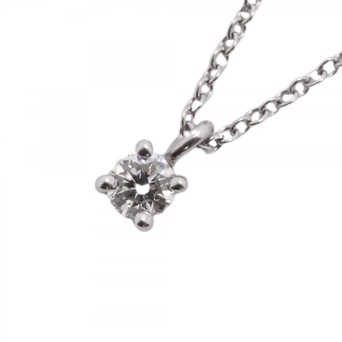 Tiffany & Co Necklace Solitaire Platinum Diamond