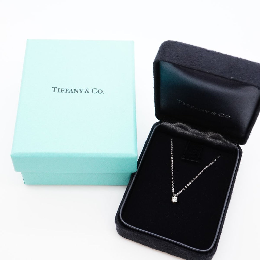 Tiffany & Co Necklace Solitaire Platinum Diamond — view 7