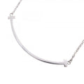 Tiffany & Co Necklace T Smile Small 18k White Gold