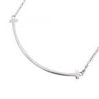 Tiffany & Co Necklace T Smile Small 18k White Gold