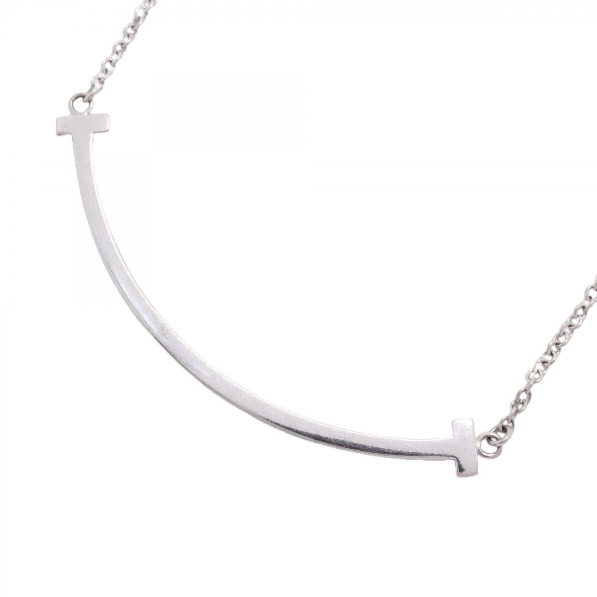 Tiffany & Co Necklace T Smile Small 18k White Gold