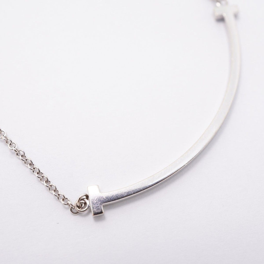 Tiffany & Co Necklace T Smile Small 18k White Gold — view 9