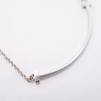 Tiffany & Co Necklace T Smile Small 18k White Gold — view 9