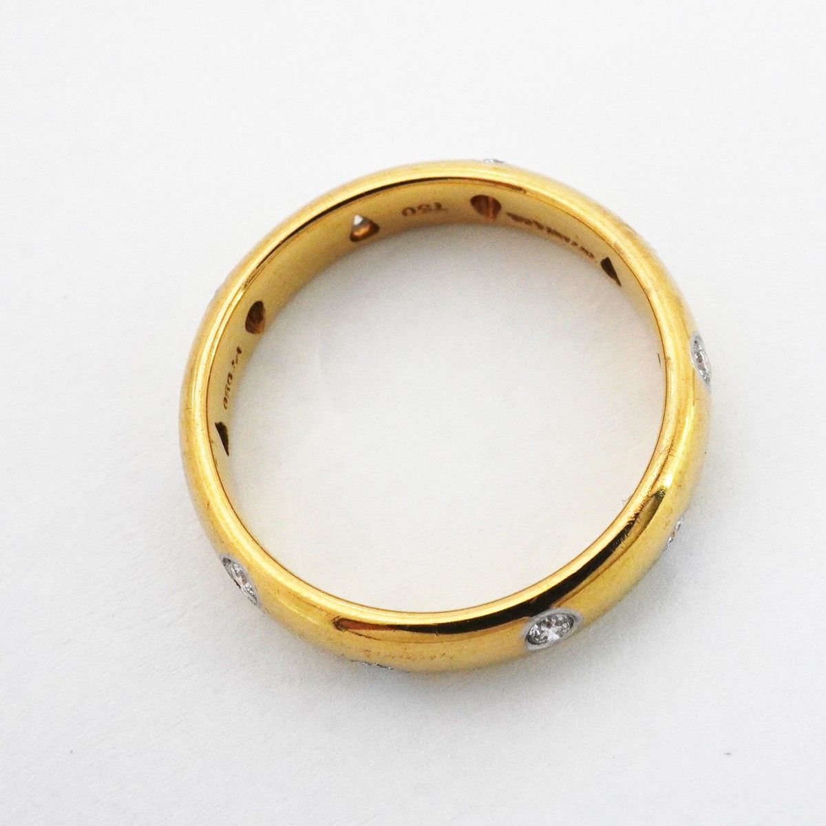 Tiffany & Co Ring Dots 18k Yellow Gold Platinum Diamond — view 8