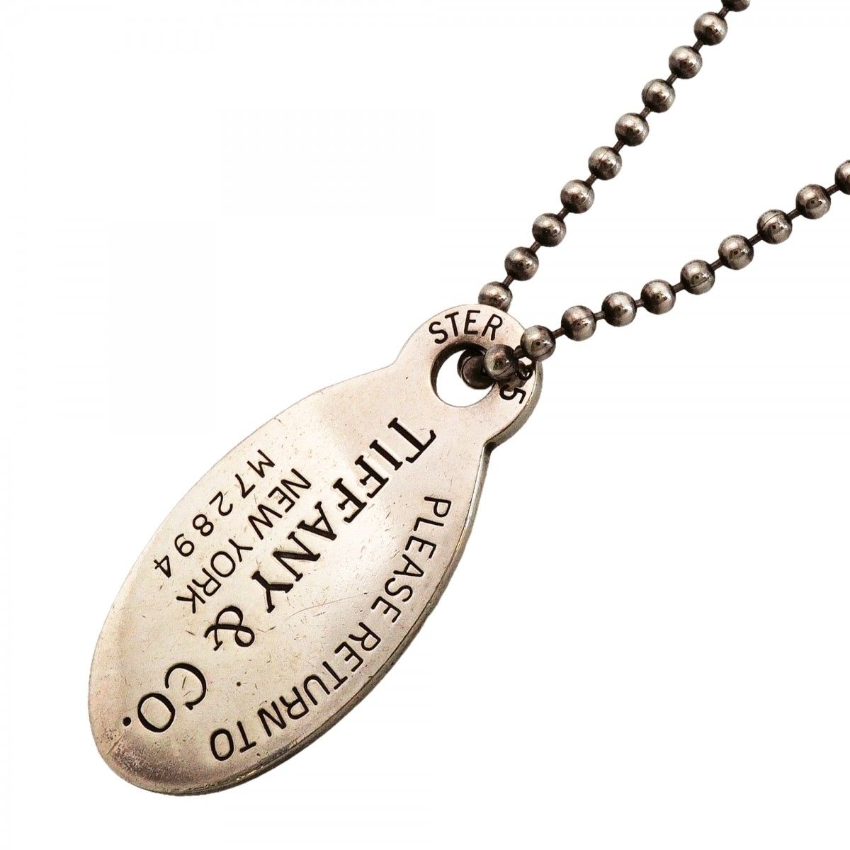 Tiffany & Co Necklace Return to Oval 925 Sterling Silver