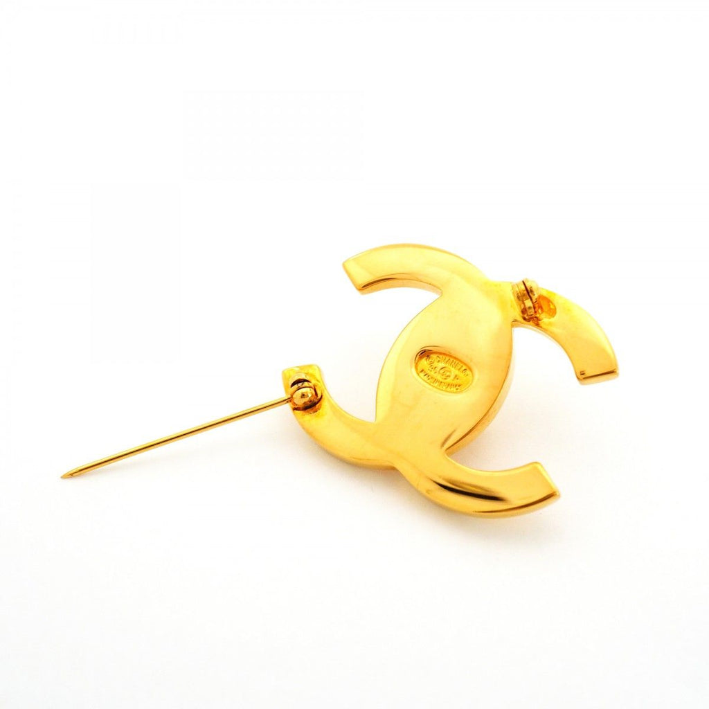 Chanel Brooch Vintage Turnlock Gold Plated — view 6