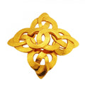 Chanel Brooch Vintage CC Logo Gold Plated