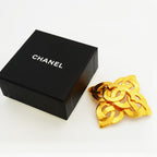 Chanel Brooch Vintage CC Logo Gold Plated — view 7